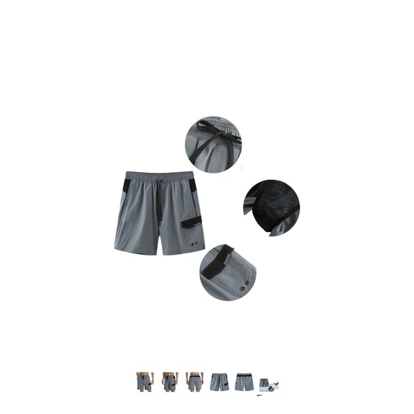 HoDo Sports Big and Tall Size 6X Swim Trunks Gray/Black 9 Inch Inseam NWT - Picture 2 of 11